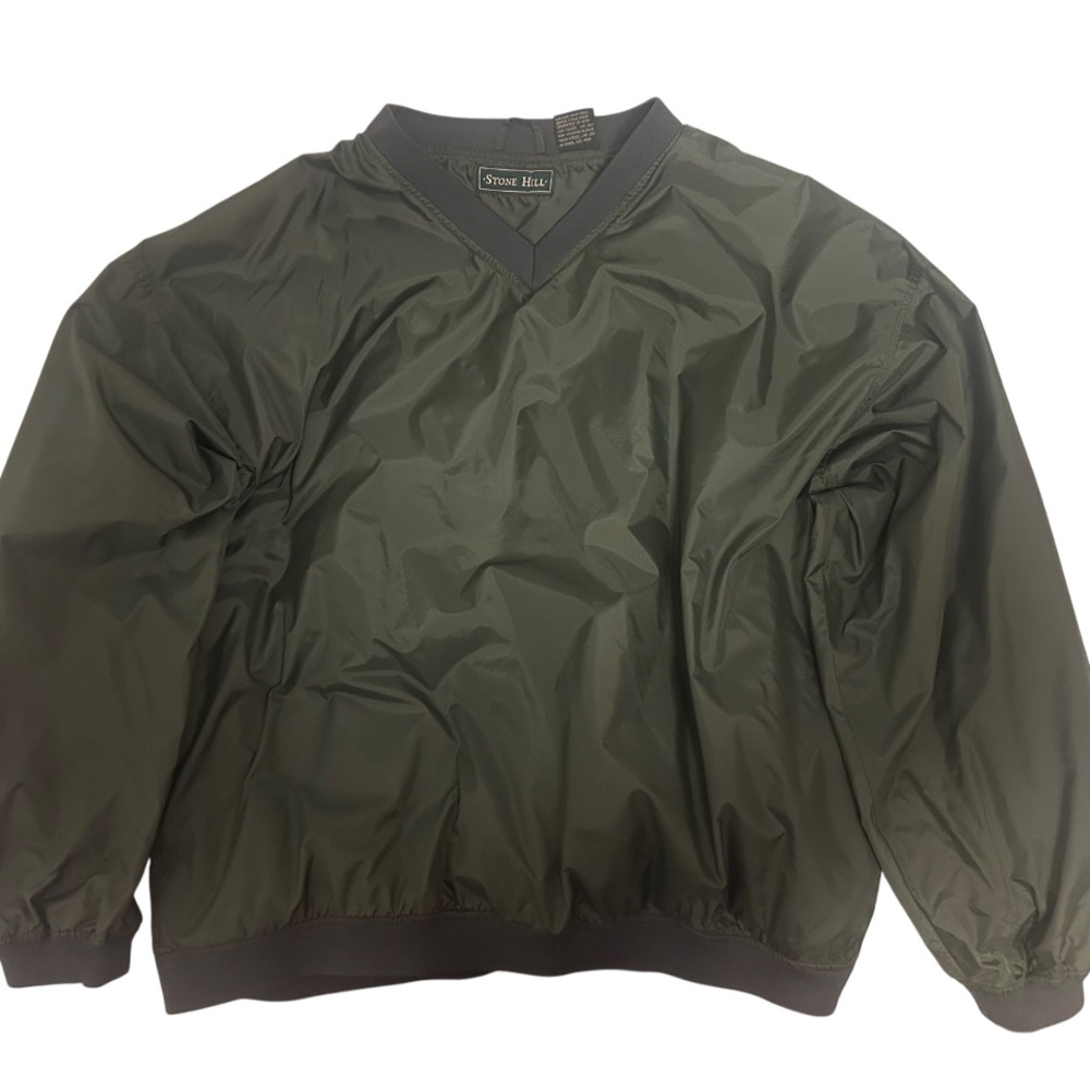 Stone Hill Dark Green Golf Pullover Windbreaker Mens XL